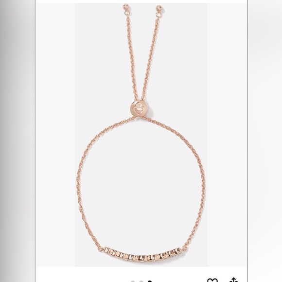 New With Tags Kate Spade Rose Gold Bezel Slider Bracelet - Picture 3 of 7